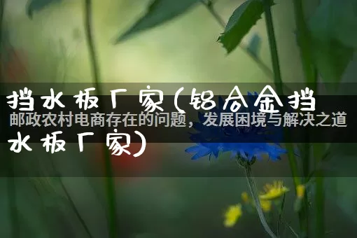 挡水板厂家(铝合金挡水板厂家)_https://www.gdbxwh.com_淘宝运营_第1张