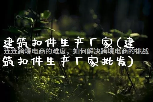 建筑扣件生产厂家(建筑扣件生产厂家批发)_https://www.gdbxwh.com_抖音快手_第1张
