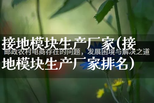接地模块生产厂家(接地模块生产厂家排名)_https://www.gdbxwh.com_天猫运营_第1张