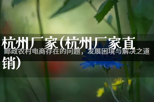 杭州厂家(杭州厂家直销)_https://www.gdbxwh.com_直通车_第1张