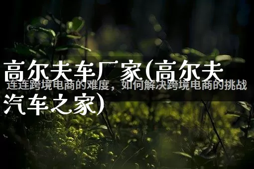 高尔夫车厂家(高尔夫汽车之家)_https://www.gdbxwh.com_开网店_第1张