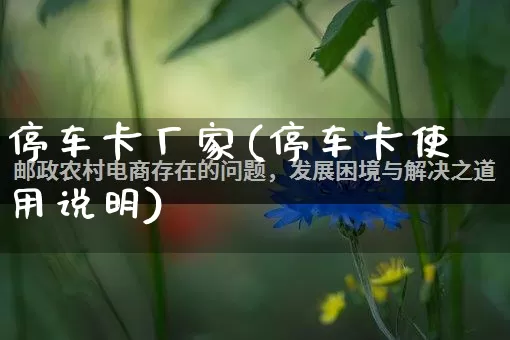 停车卡厂家(停车卡使用说明)_https://www.gdbxwh.com_直通车_第1张