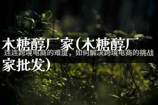 木糖醇厂家(木糖醇厂家批发)_https://www.gdbxwh.com_天猫运营_第1张