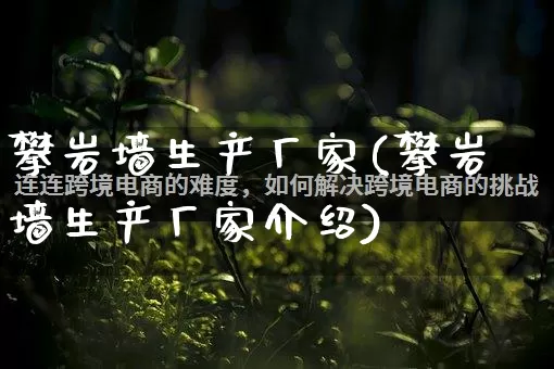 攀岩墙生产厂家(攀岩墙生产厂家介绍)_https://www.gdbxwh.com_淘宝运营_第1张