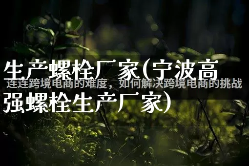 生产螺栓厂家(宁波高强螺栓生产厂家)_https://www.gdbxwh.com_代运营_第1张