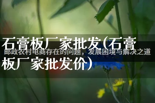 石膏板厂家批发(石膏板厂家批发价)_https://www.gdbxwh.com_淘宝运营_第1张