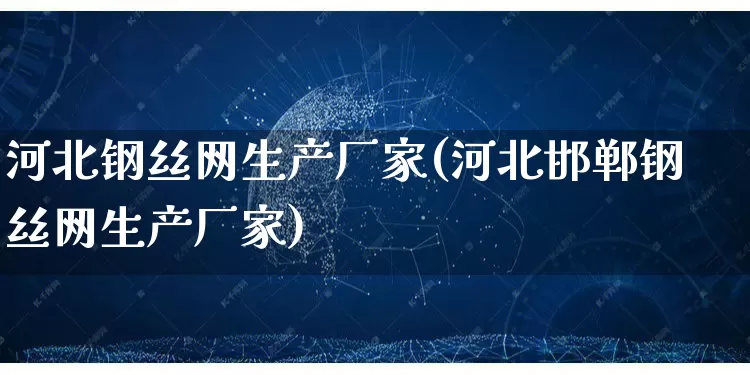 河北钢丝网生产厂家(河北邯郸钢丝网生产厂家)_https://www.gdbxwh.com_代运营_第1张