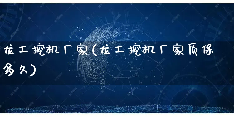 龙工挖机厂家(龙工挖机厂家质保多久)_https://www.gdbxwh.com_代运营_第1张