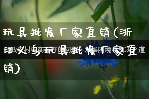 玩具批发厂家直销(浙江义乌玩具批发厂家直销)_https://www.gdbxwh.com_直通车_第1张