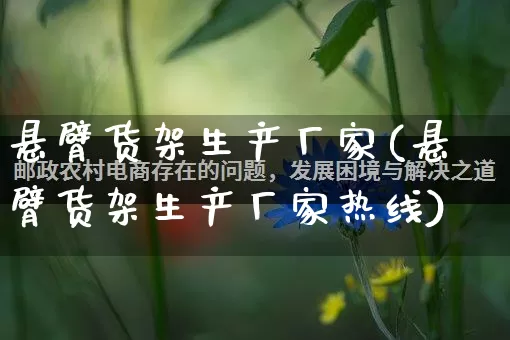悬臂货架生产厂家(悬臂货架生产厂家热线)_https://www.gdbxwh.com_淘宝运营_第1张