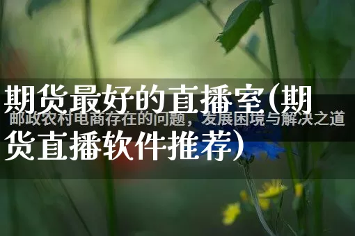 期货最好的直播室(期货直播软件推荐)_https://www.gdbxwh.com_淘宝运营_第1张