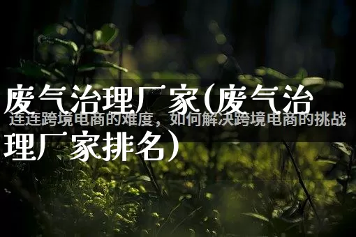 废气治理厂家(废气治理厂家排名)_https://www.gdbxwh.com_淘宝运营_第1张