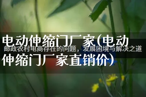 电动伸缩门厂家(电动伸缩门厂家直销价)_https://www.gdbxwh.com_直通车_第1张