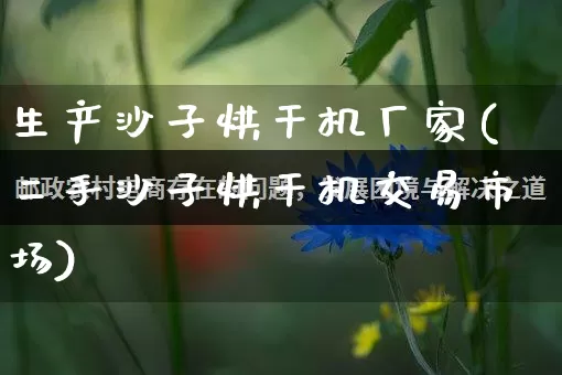生产沙子烘干机厂家(二手沙子烘干机交易市场)_https://www.gdbxwh.com_抖音快手_第1张