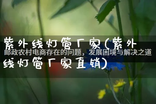 紫外线灯管厂家(紫外线灯管厂家直销)_https://www.gdbxwh.com_抖音快手_第1张