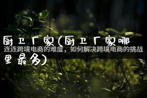 厨卫厂家(厨卫厂家哪里最多)_https://www.gdbxwh.com_代运营_第1张