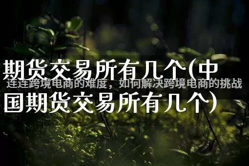 期货交易所有几个(中国期货交易所有几个)_https://www.gdbxwh.com_抖音快手_第1张