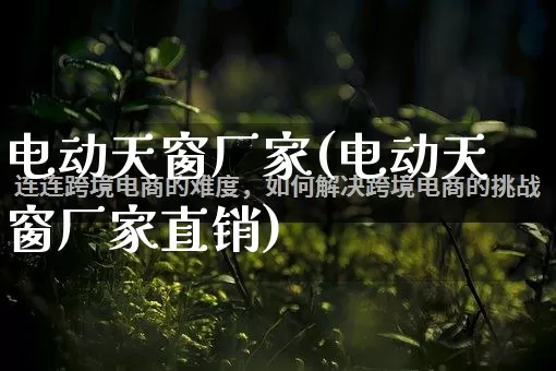 电动天窗厂家(电动天窗厂家直销)_https://www.gdbxwh.com_抖音快手_第1张