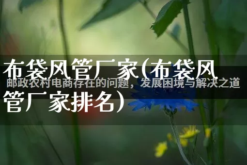 布袋风管厂家(布袋风管厂家排名)_https://www.gdbxwh.com_抖音快手_第1张