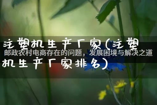 注塑机生产厂家(注塑机生产厂家排名)_https://www.gdbxwh.com_直通车_第1张