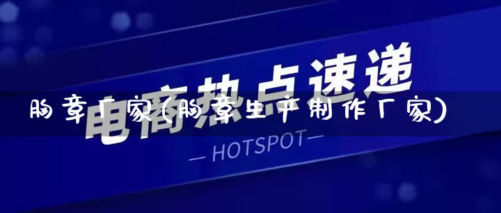 胸章厂家(胸章生产制作厂家)_https://www.gdbxwh.com_淘宝运营_第1张